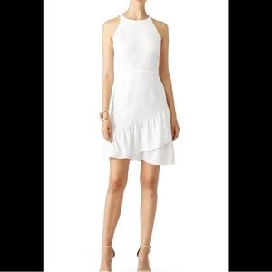 Shoshanna White Ethel Crepe Halter Tiered Skirt Dress Size 0